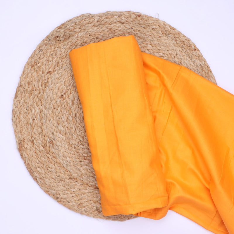 Spanish Orange Colour Plain Linen Fabric