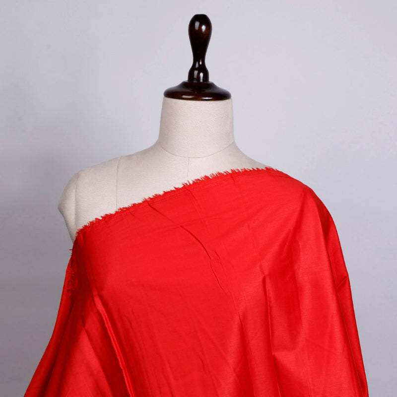 Imperial Red Colour Plain Linen Fabric
