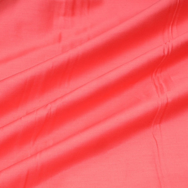 Cherry Red Colour Plain Linen Fabric