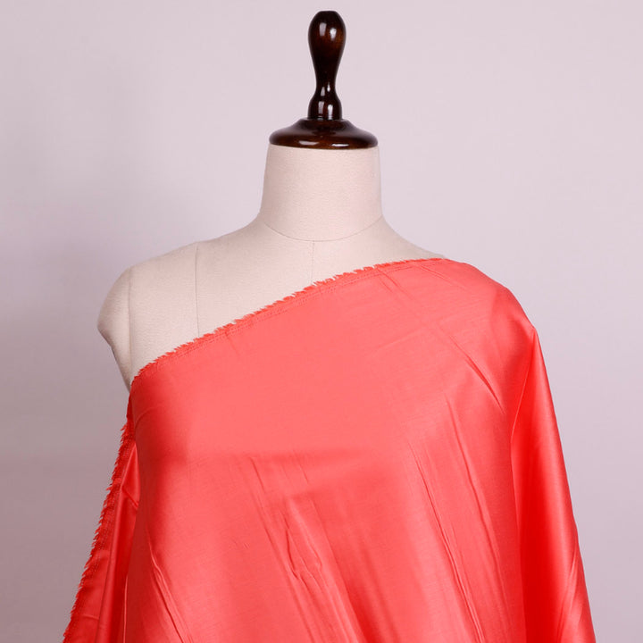 Cherry Red Colour Plain Linen Fabric