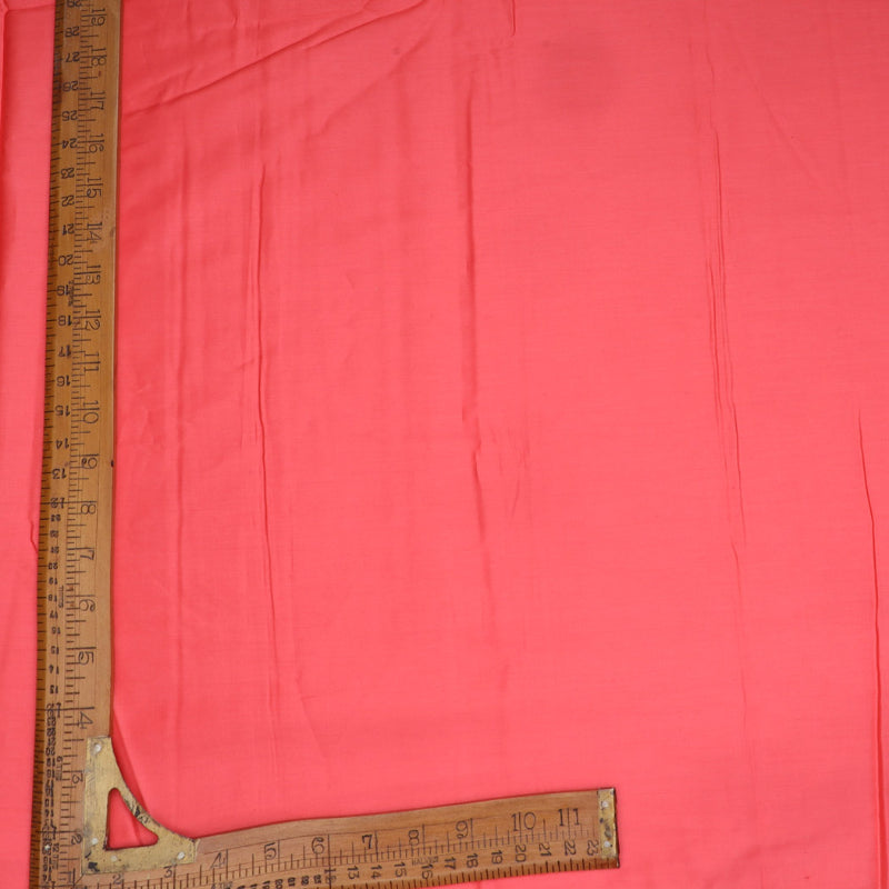 Cherry Red Colour Plain Linen Fabric