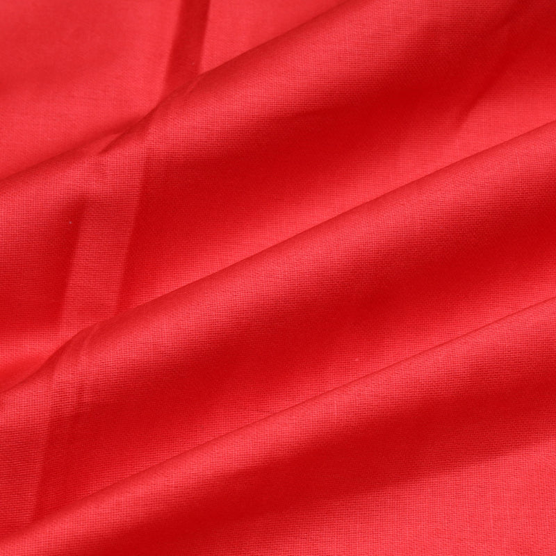 Crimson Red Colour Plain Linen Fabric