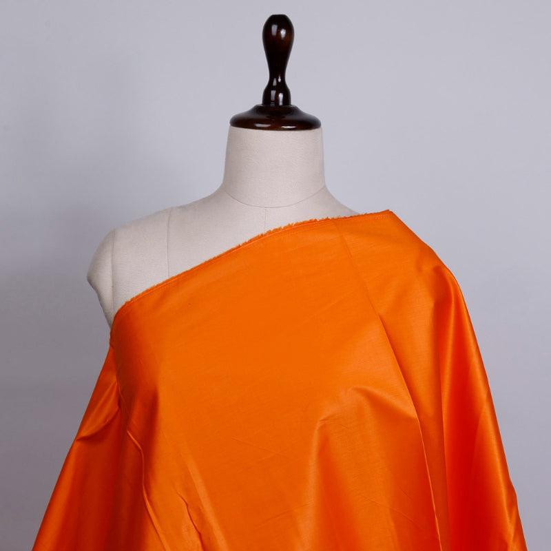 Orange Colour Plain Linen Fabric