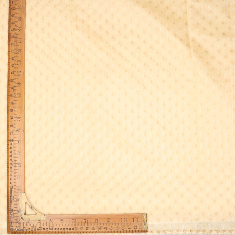 Parmesan beige colour cotton fabric with small zari buttis