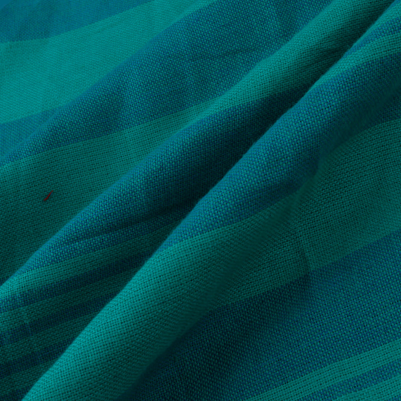 Ocean Blue And Teal Stripes Cotton Fabric