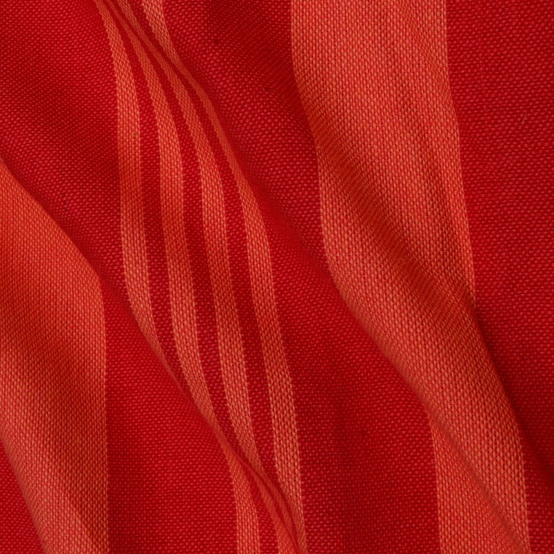 Candy Red Color Cotton Fabric With Stripes