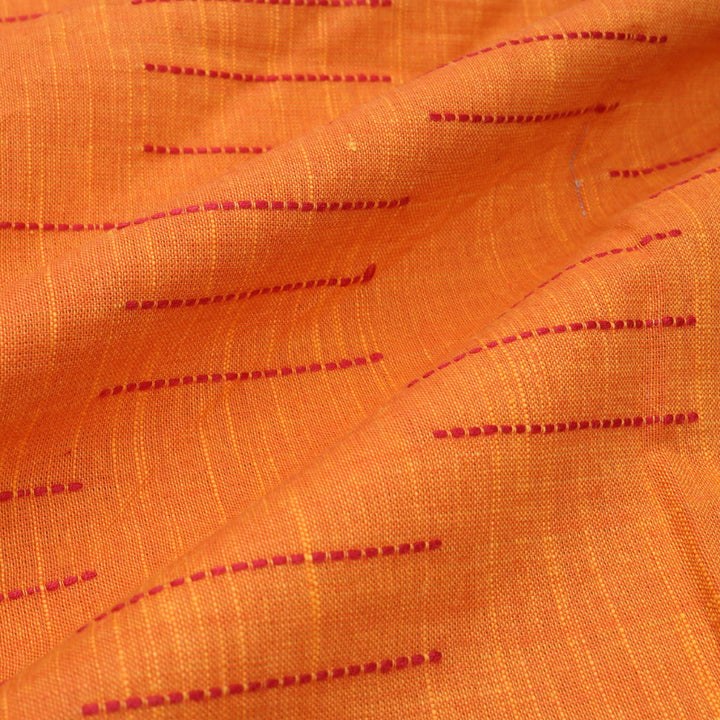 Bright Orange Color Cotton Fabric