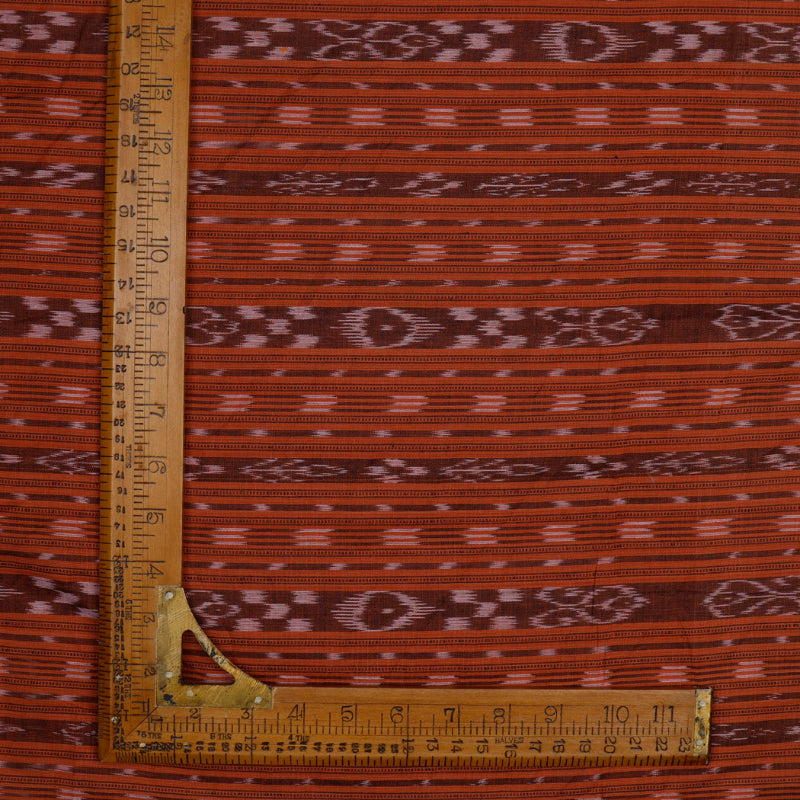 Bronze Orange Color Printed Cotton Fabric