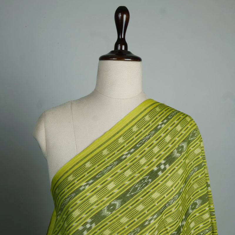 Bright Pear Green Color Printed Cotton Fabric