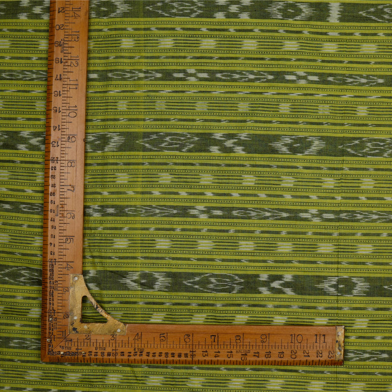 Bright Pear Green Color Printed Cotton Fabric