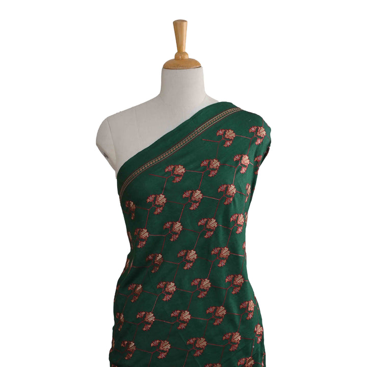 Castleton Green Moonga Embroidery Fabric