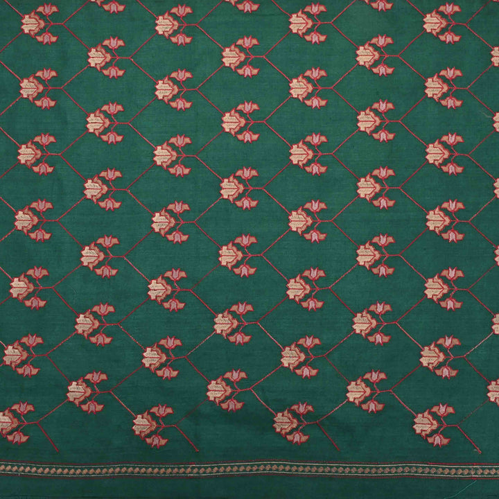 Castleton Green Moonga Embroidery Fabric