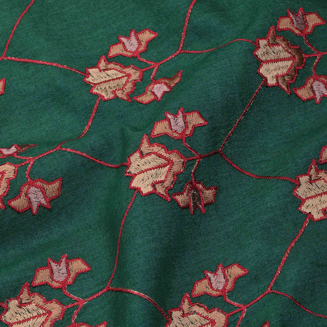 Castleton Green Moonga Embroidery Fabric