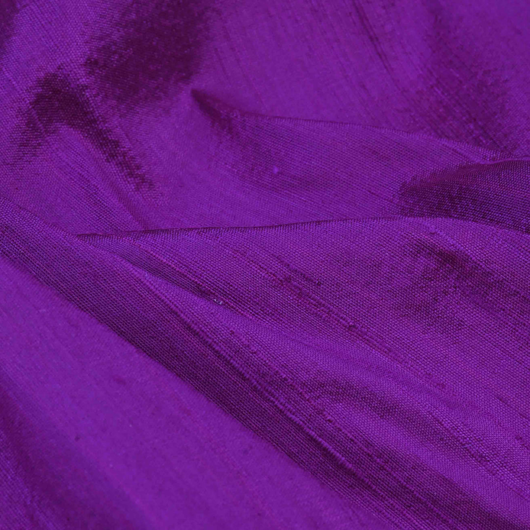 Dark Violet Raw Silk Fabric