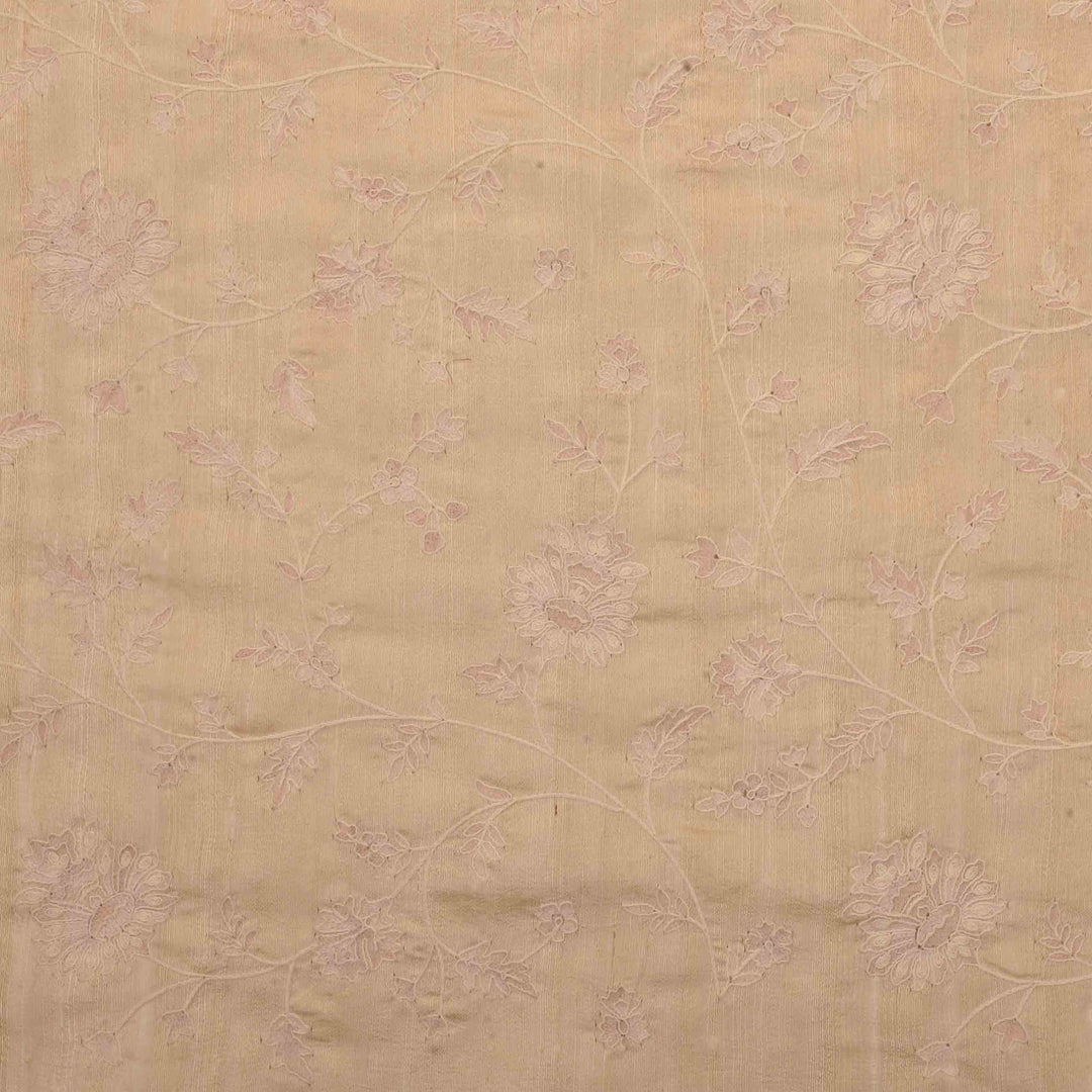 Beige Dupion Embroidery Fabric