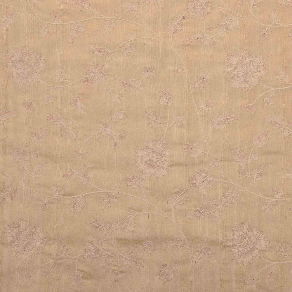 Beige Dupion Embroidery Fabric