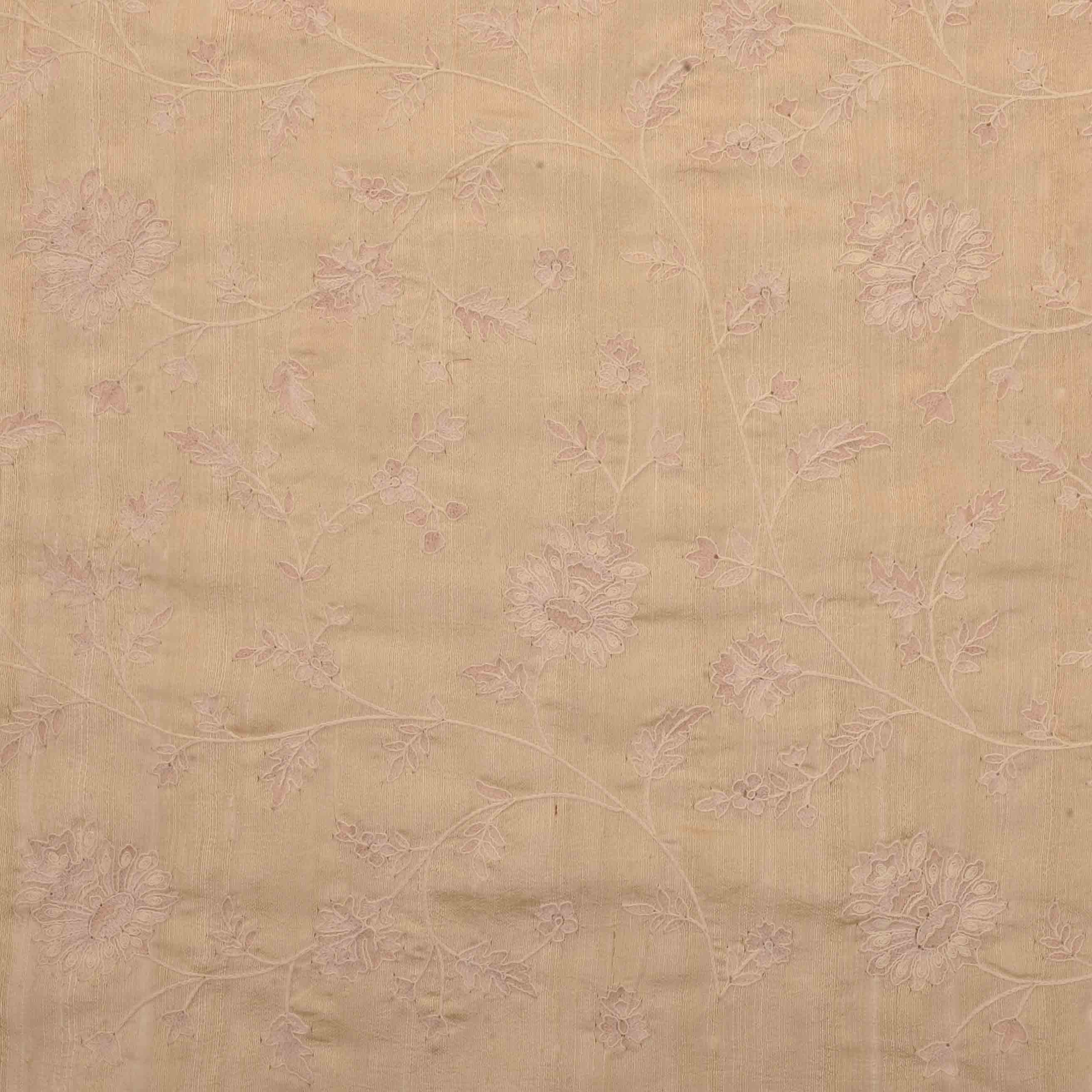 Beige Dupion Embroidery Fabric