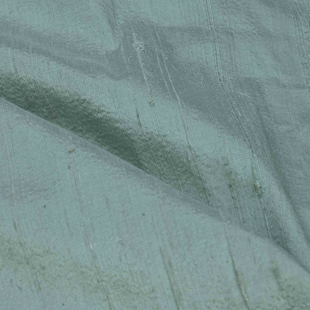 Aqua Frost Raw Silk Fabric