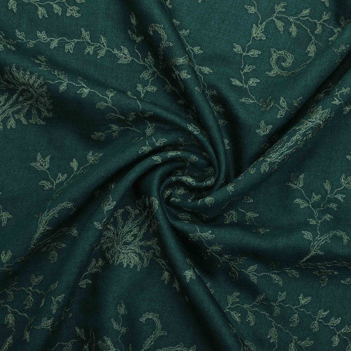 Deep Myrtle Green Moonga Embroidery Fabric
