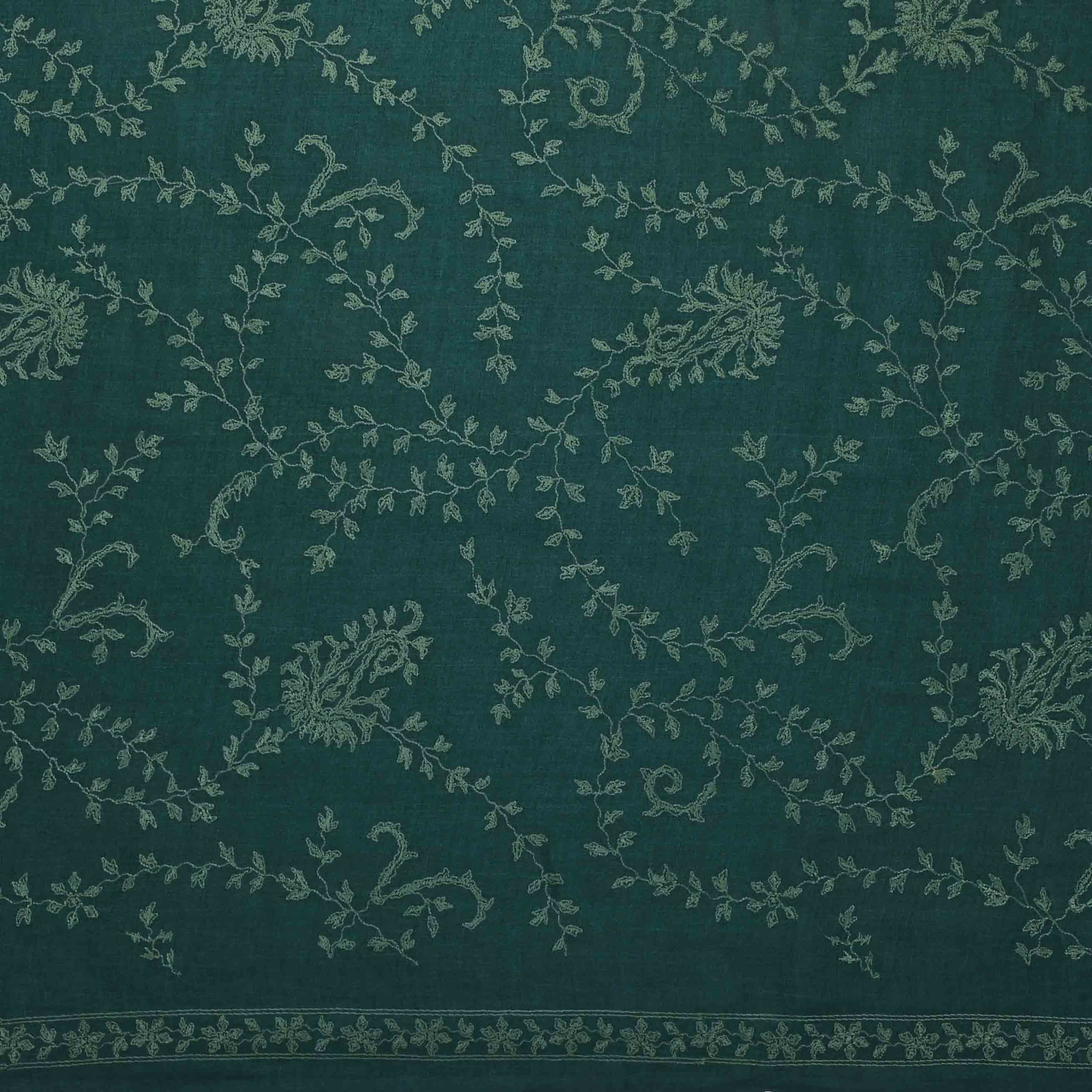 Deep Myrtle Green Moonga Embroidery Fabric