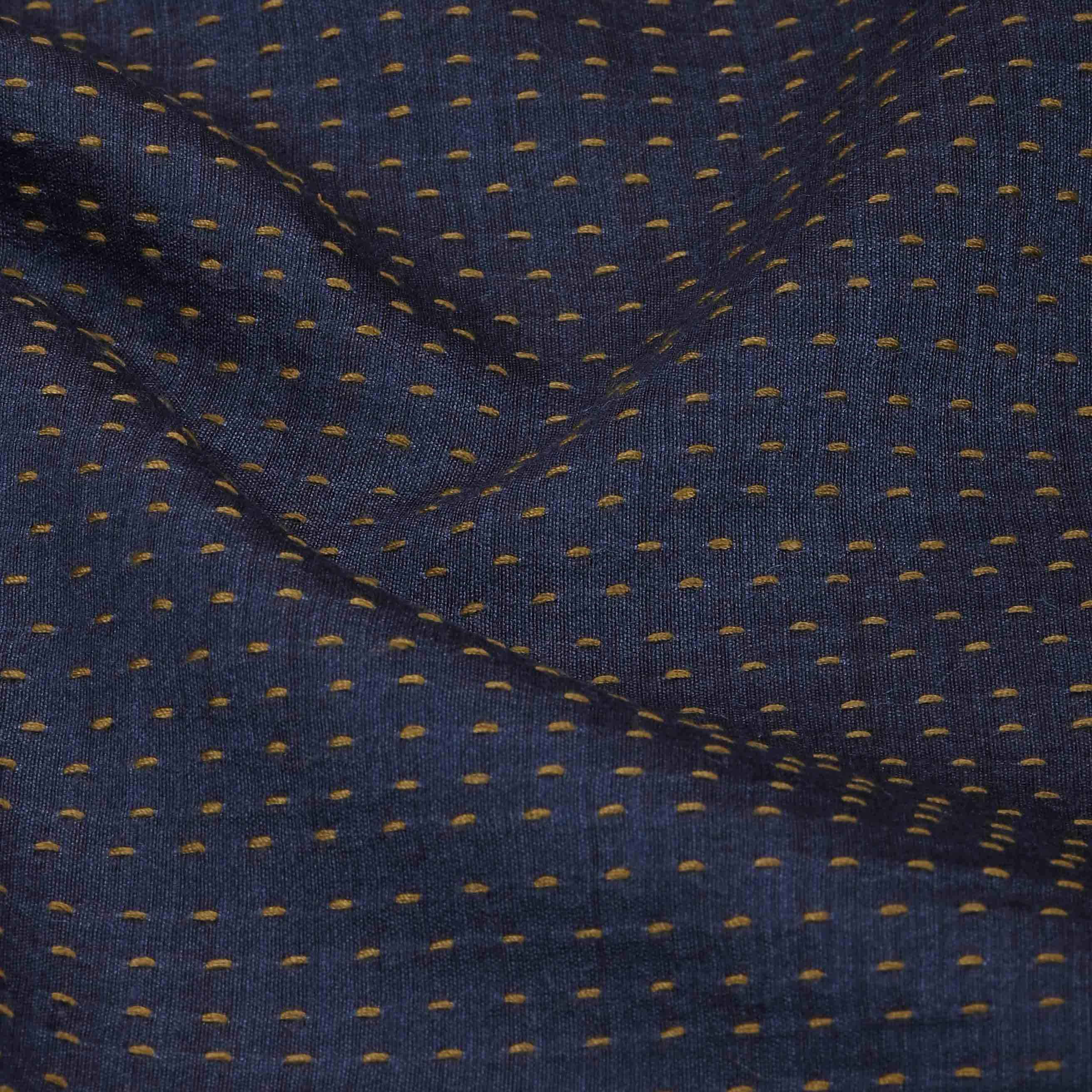 Independence Blue Moonga Embroidery Fabric