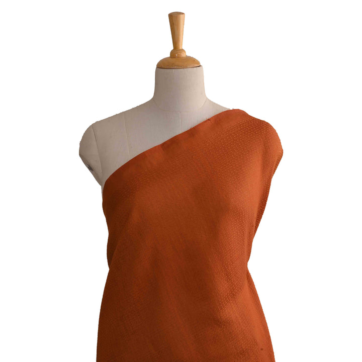 Tawny Orange Moonga Embroidery Fabric