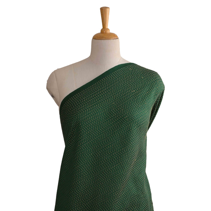 Sacramento Green Moonga Embroidery Fabric