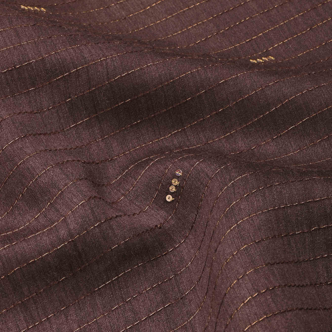 Kalamata Purple Moonga Embroidery Fabric