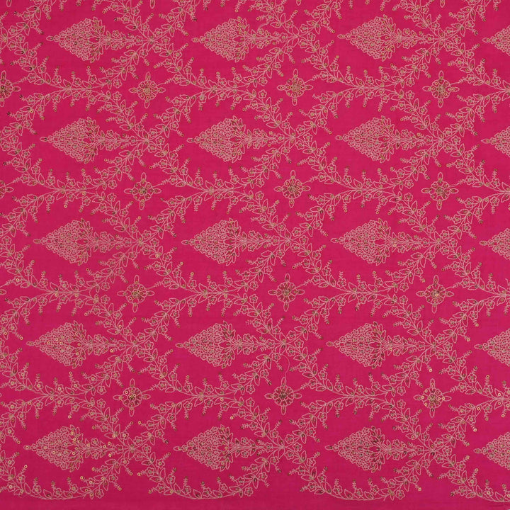 Ruby Pink Moonga Embroidery Fabric