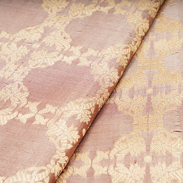 Eunry Color Banarasi Katna Silk Handloom Fabric With Floral Jaal Design
