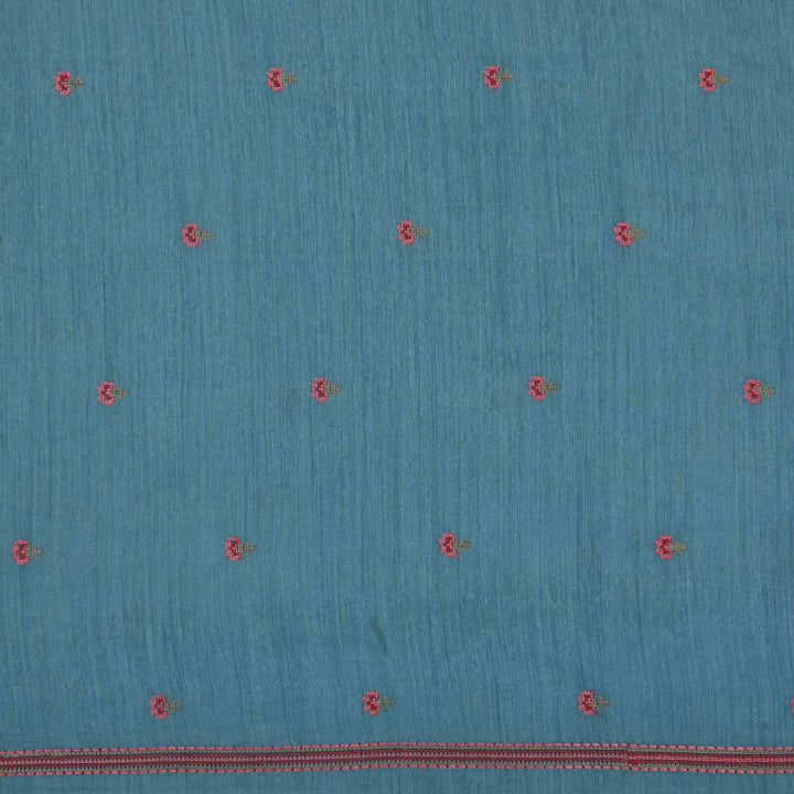 Blue Sapphire Moonga Embroidery Fabric