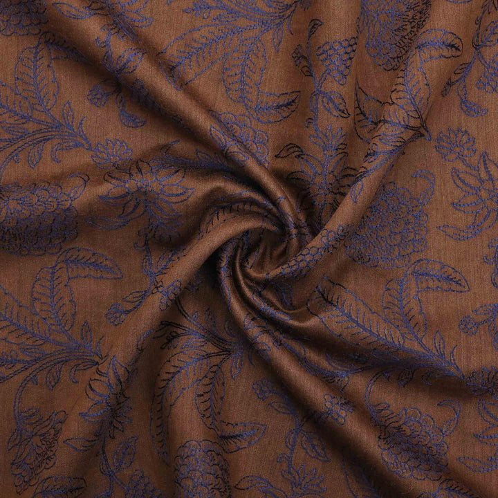 Pastel Brown Moonga Embroidery Fabric