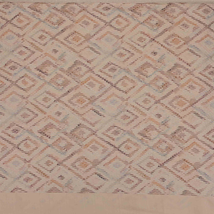 Bisque Brown Moonga Embroidery Fabric