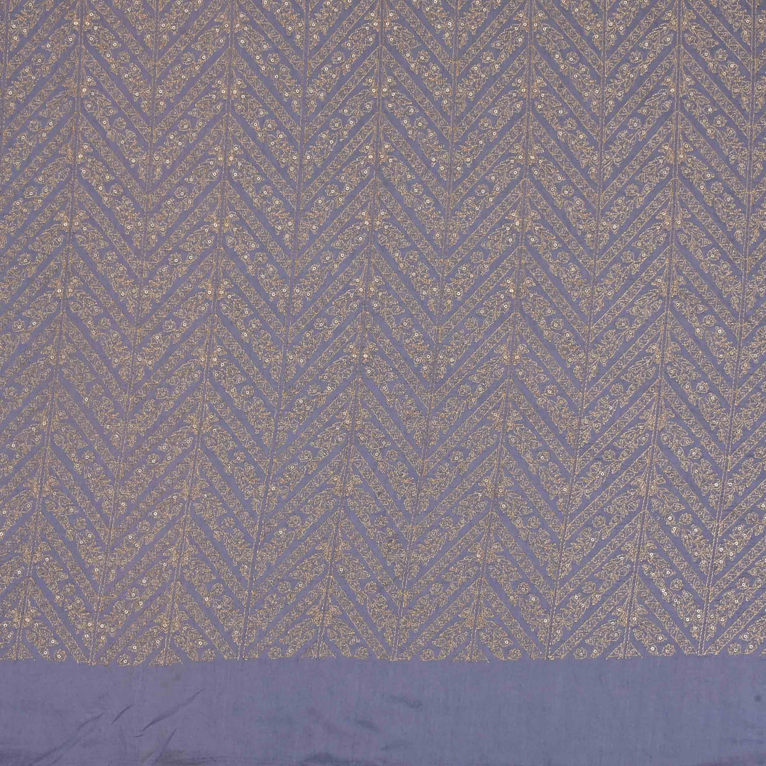 Lilac Chanderi Embroidery Fabric