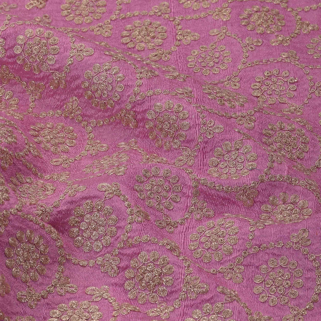 Passion Pink Dupion Embroidery Fabric