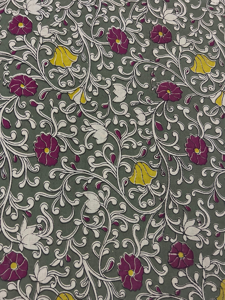 Cotton Kalamkari With Floral Print