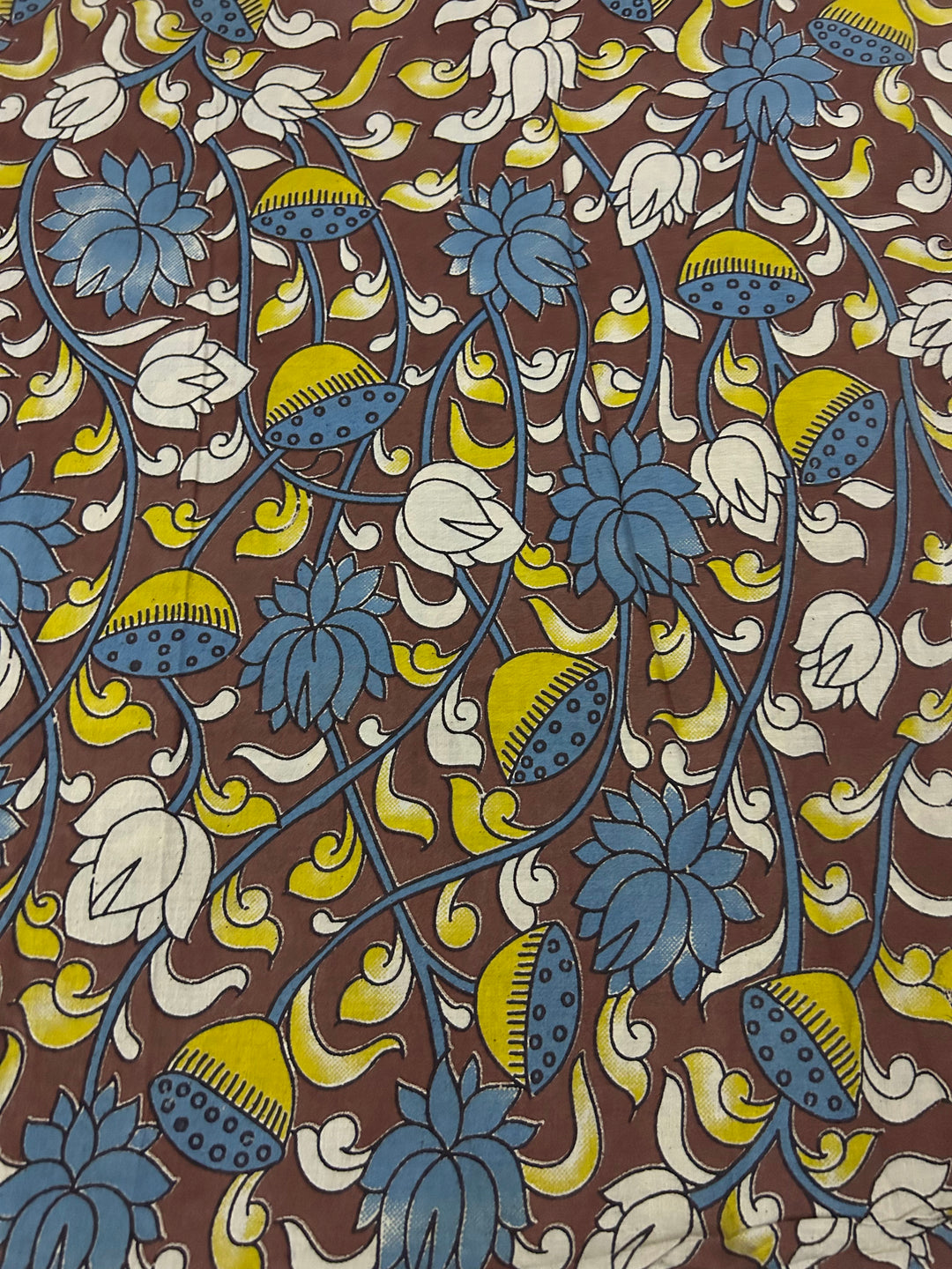 Kalamkari Cotton Fabric With Floral