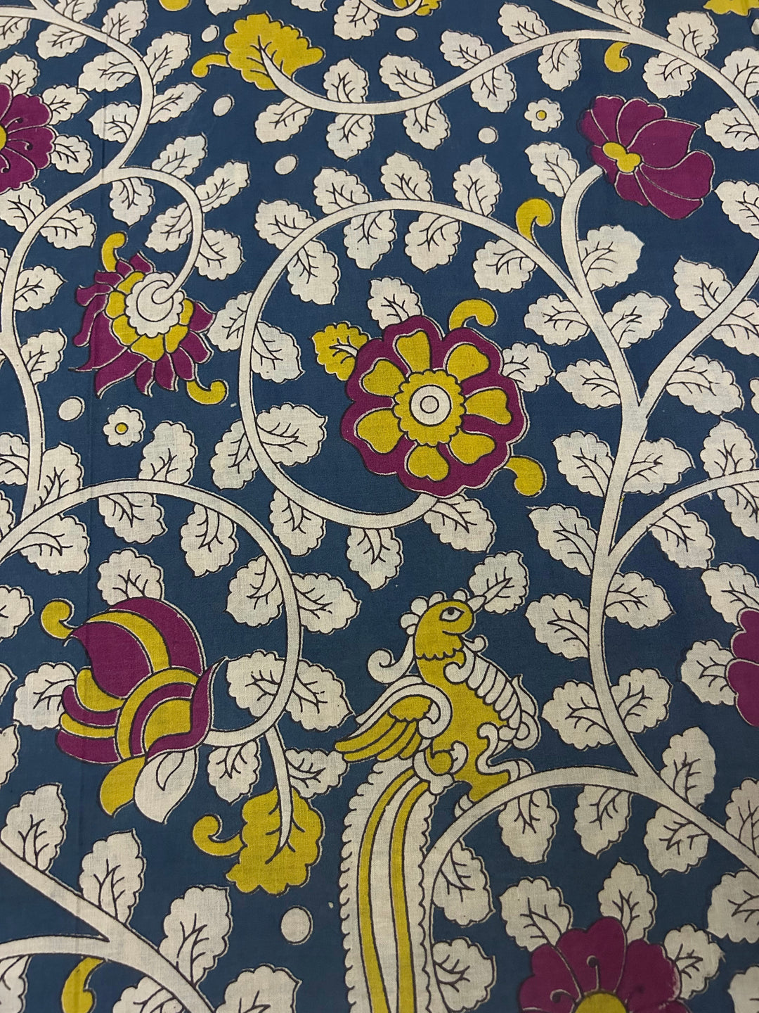 Cotton Fabric With Kalakam Floral