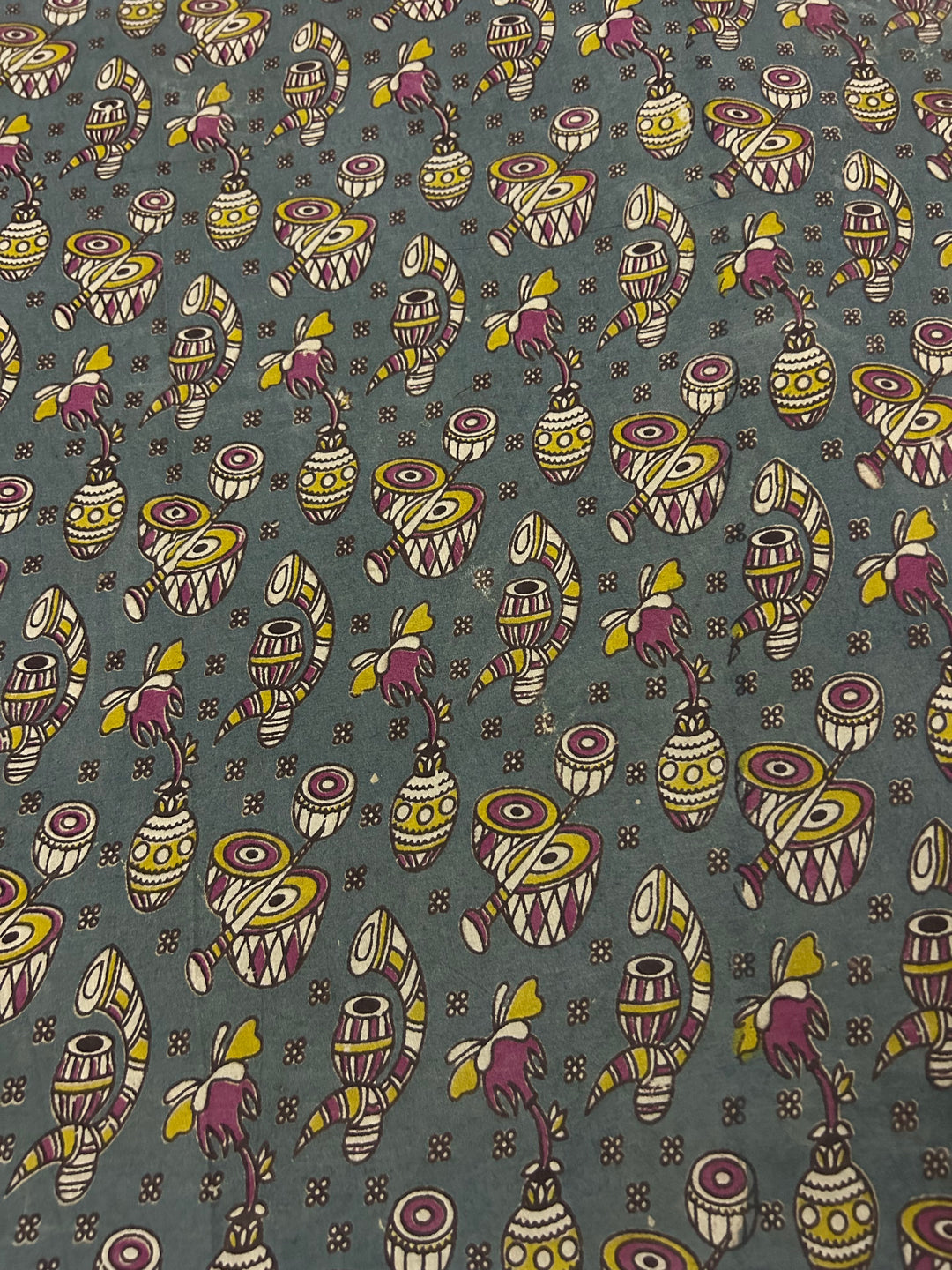 Cotton Fabric With Musical Instrument