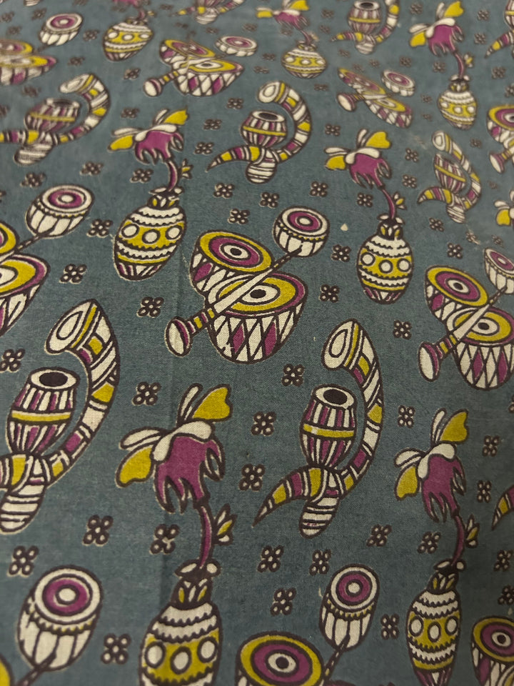 Cotton Fabric With Musical Instrument