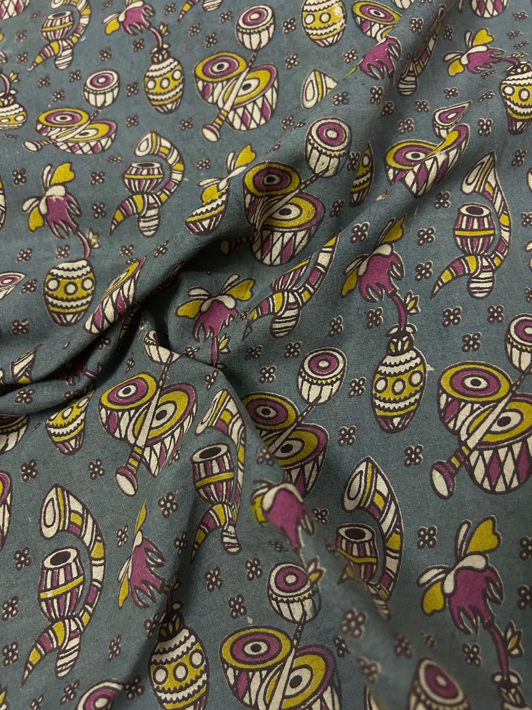 Cotton Fabric With Musical Instrument