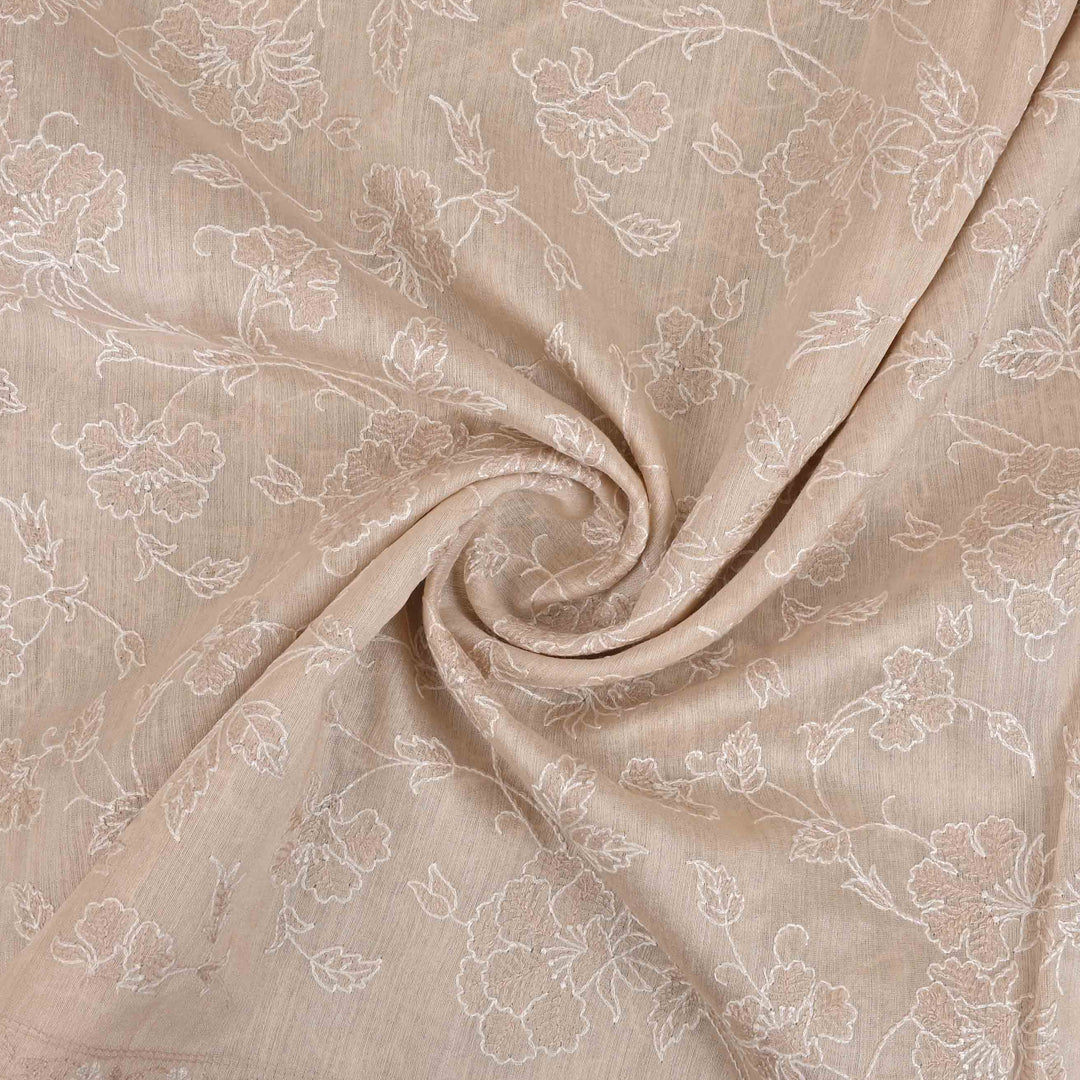 Exquisite Creamhalf White Tussar Fabric