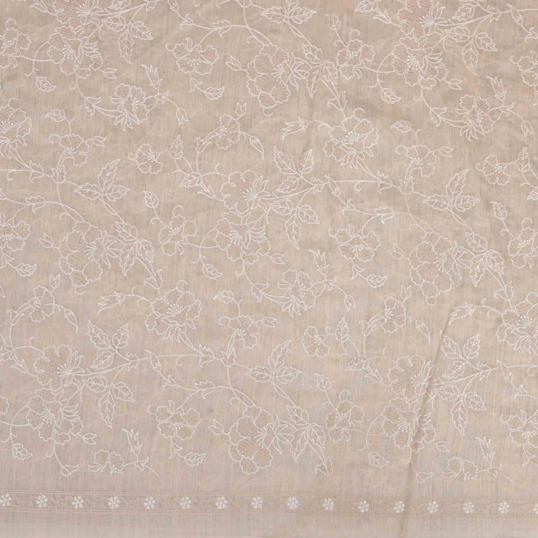 Exquisite Creamhalf White Tussar Fabric