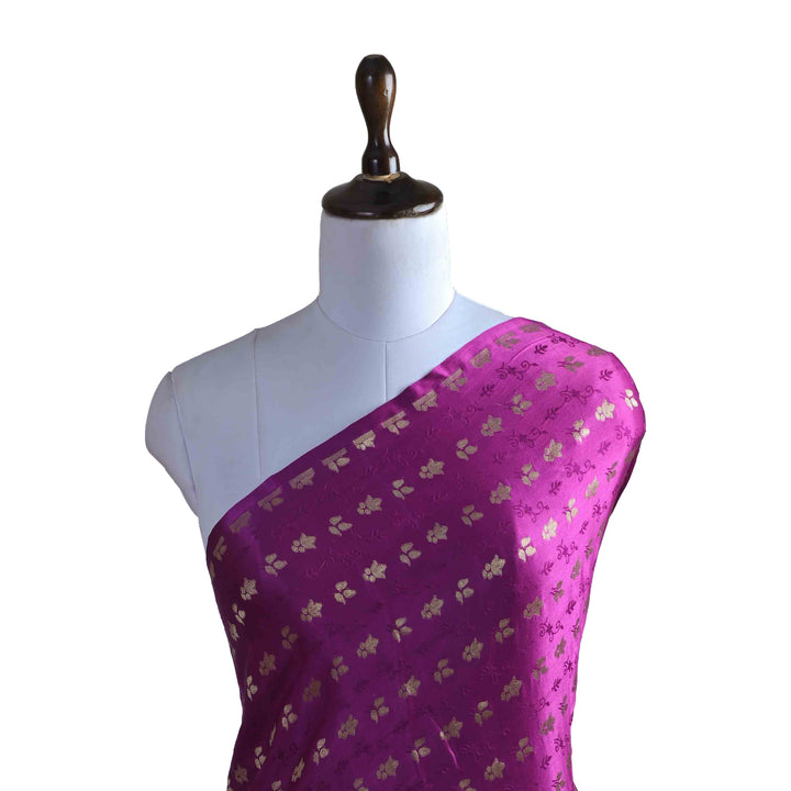 Purple Violet Banarasi Fabric