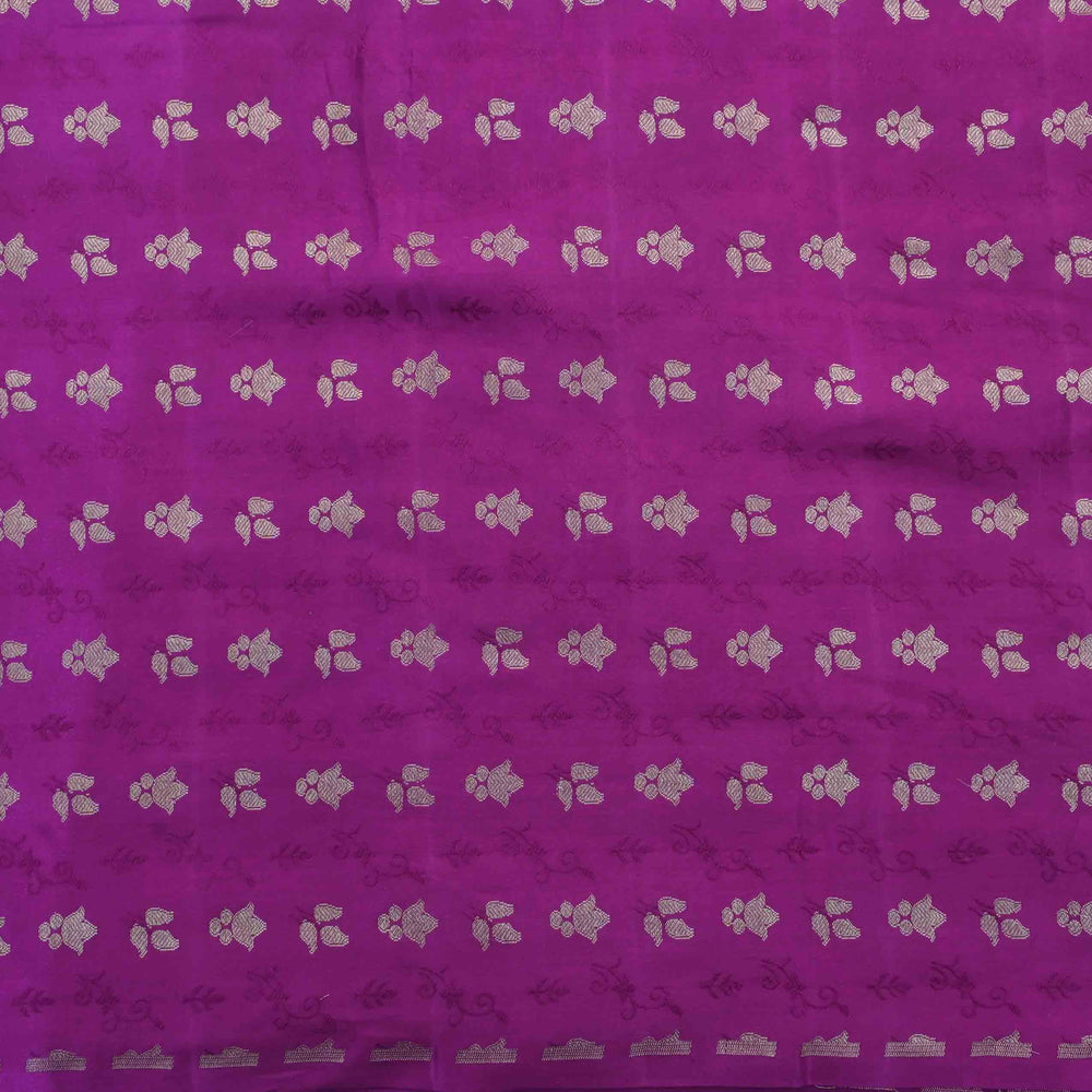 Purple Violet Banarasi Fabric