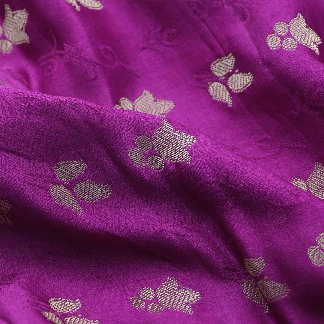 Purple Violet Banarasi Fabric