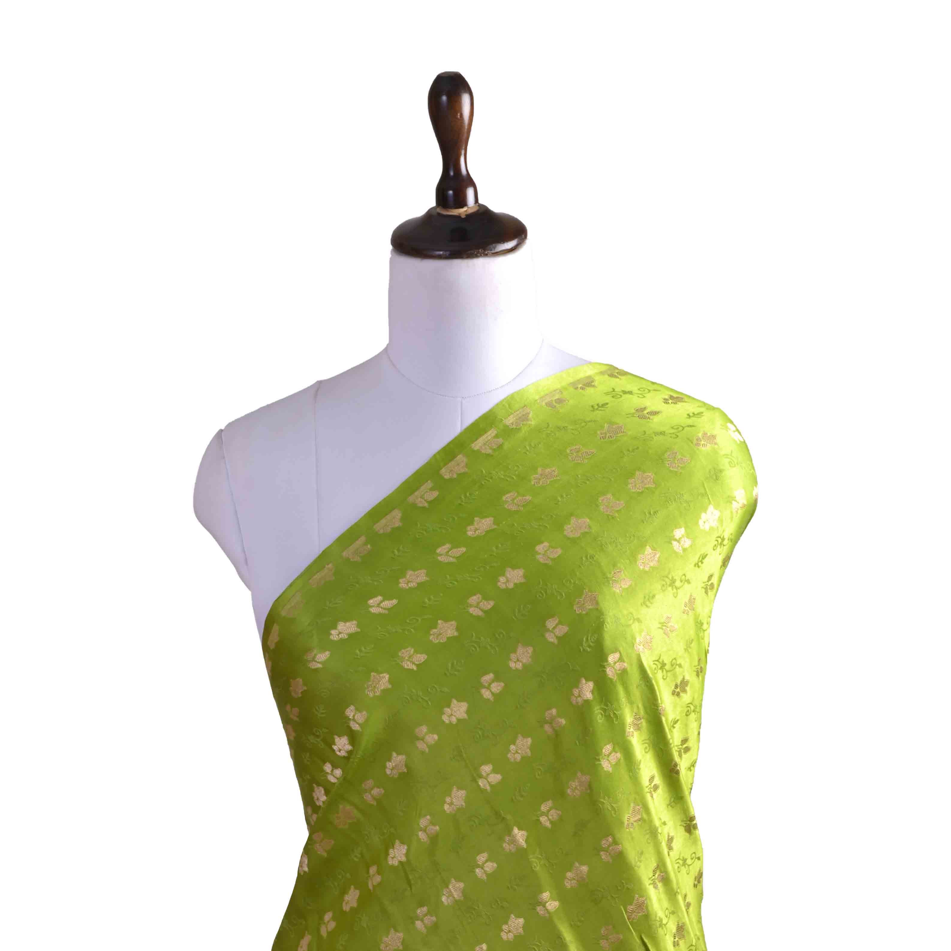 Green Banarasi Fabric