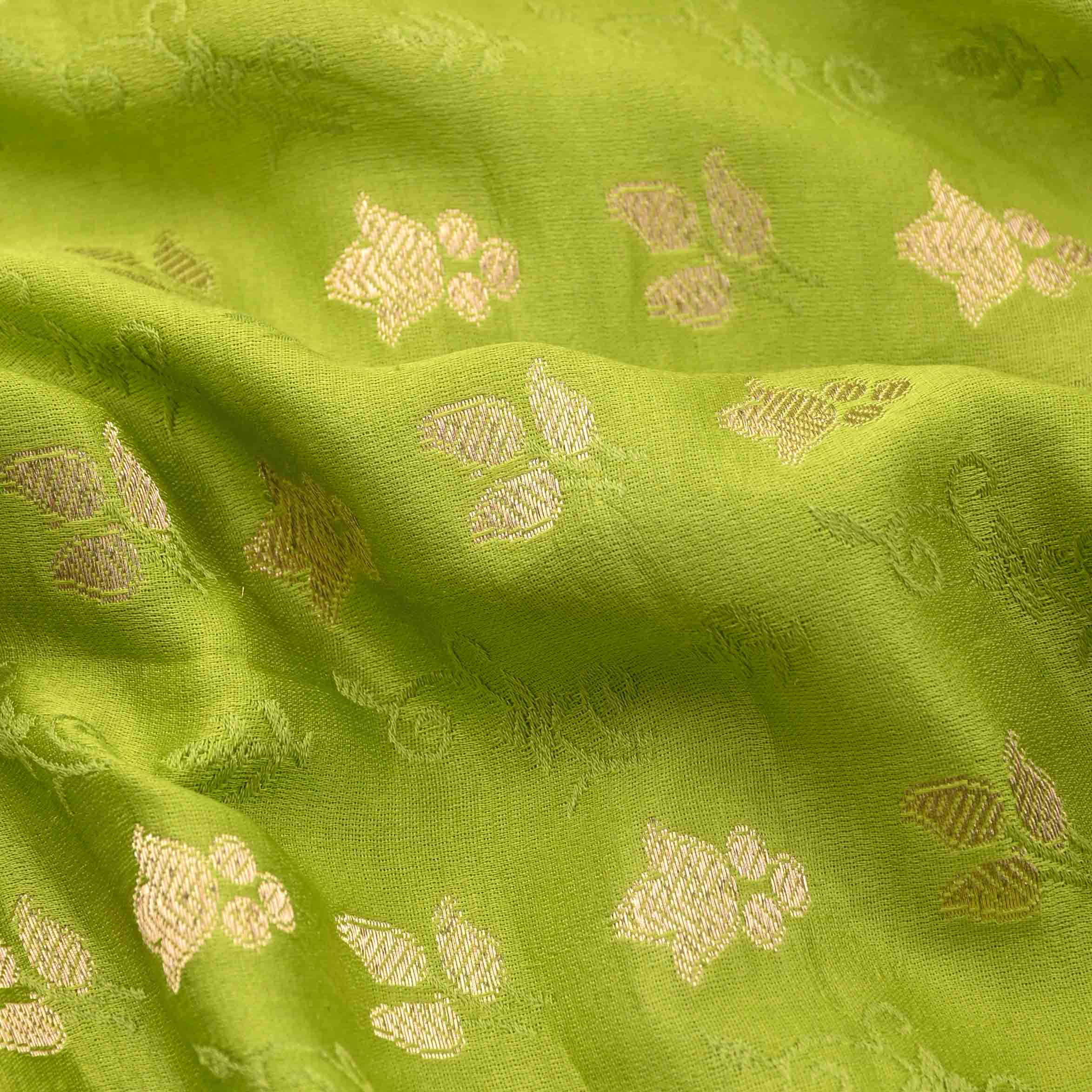 Green Banarasi Fabric