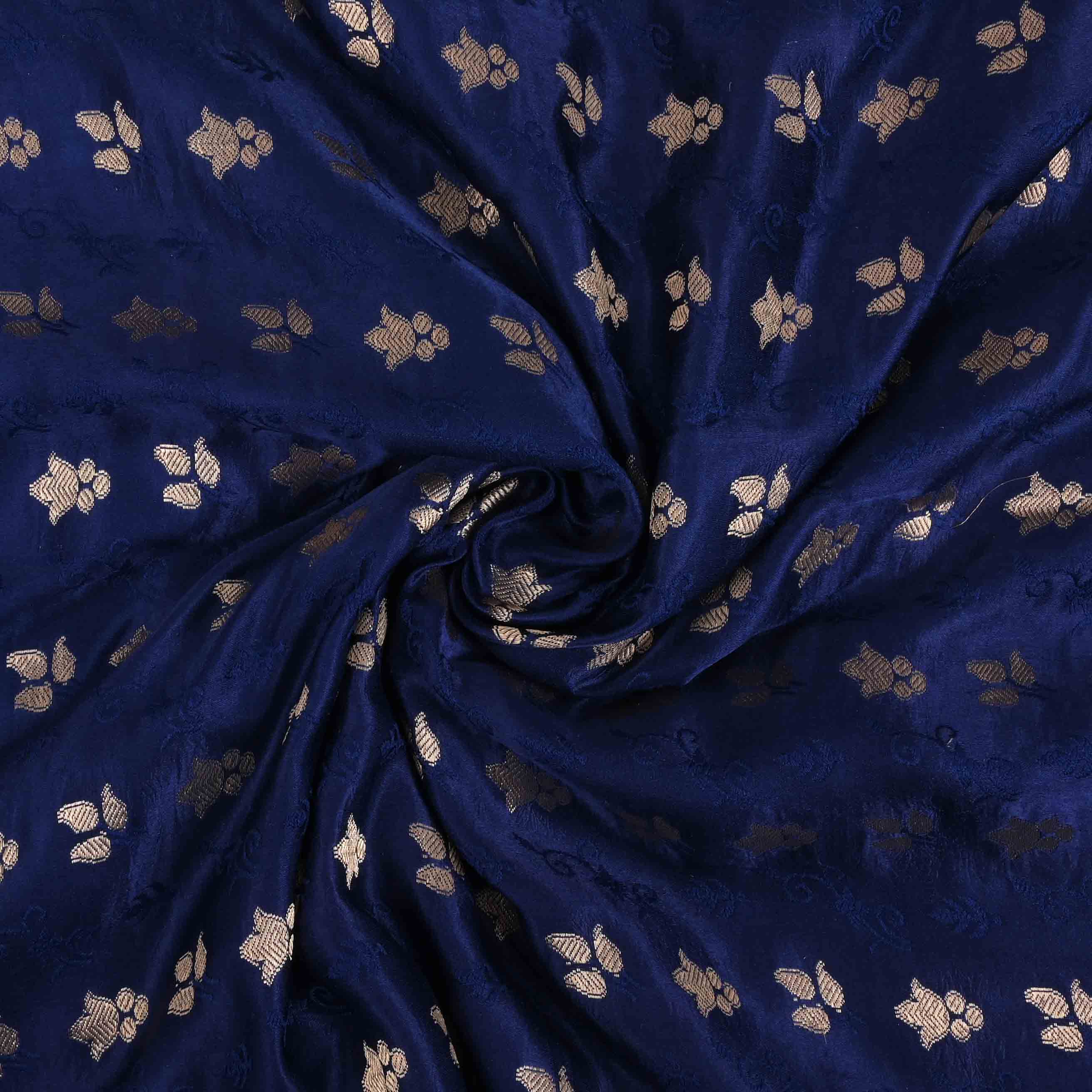 Stunning Blue Banarasi Fabric