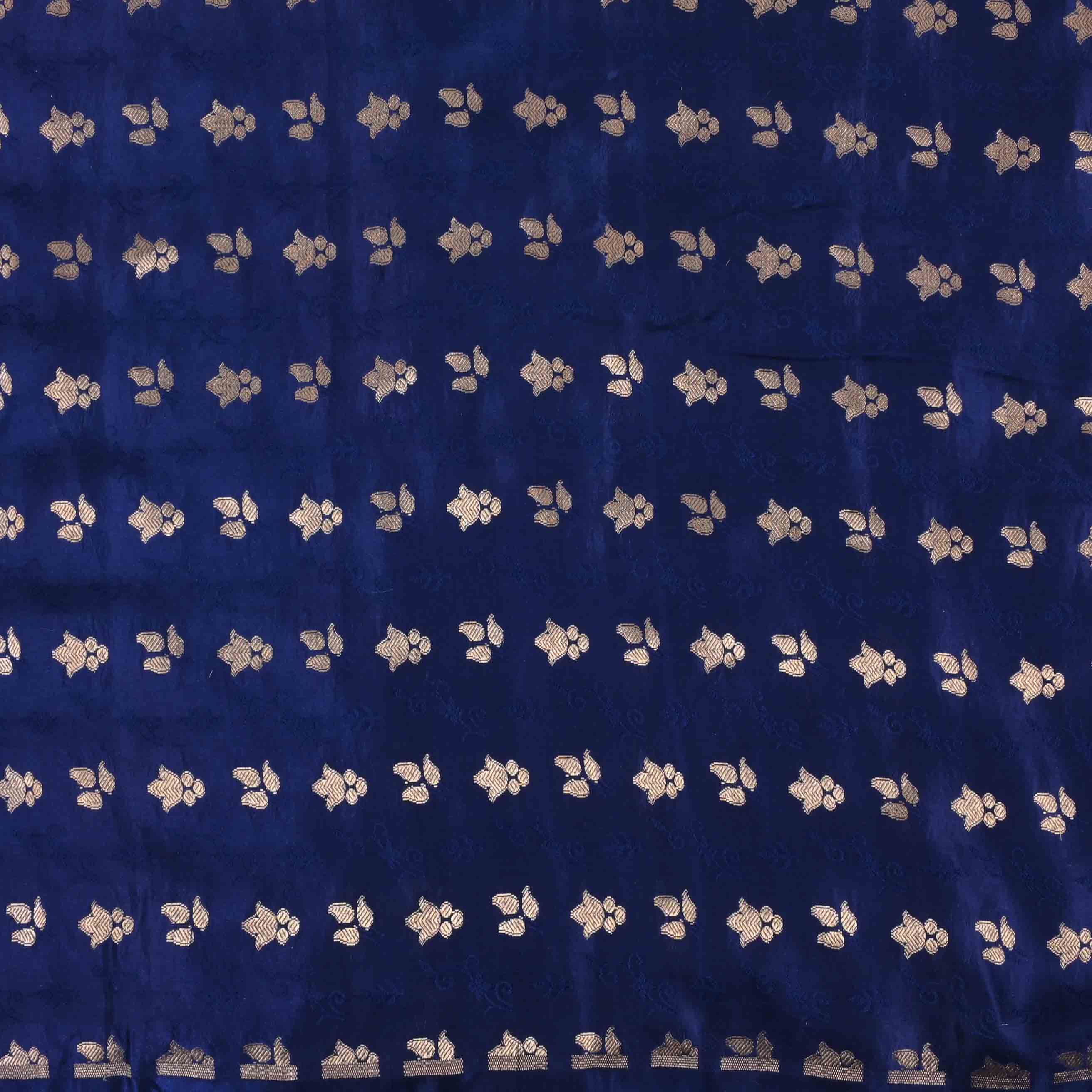 Stunning Blue Banarasi Fabric